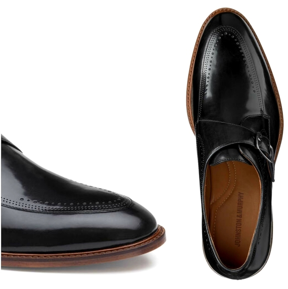 Johnston & Murphy Other - Johnston & Murphy Black Buckle Genuine Leather Shoes